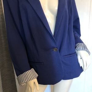 Lane Bryant blazer 22/24 blue with cuff design